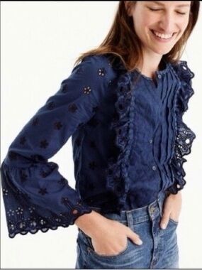 J.Crew Ruffle Eyelet Bell Sleeves
Blouse